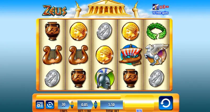 Zeus là game nổ hũ nhiều người chơi nhất tại nhà cái uy tín